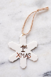 18k gold snowflake ornament- 1st xmas